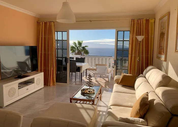 Apartman Ocean Pearl, Luxurioeses Haus, Meerblick, Grosse Sonnenterrasse, Teneriffa Sued, Gigantes, 600m Zum Strand, 200m Zum Ort, Ruhig