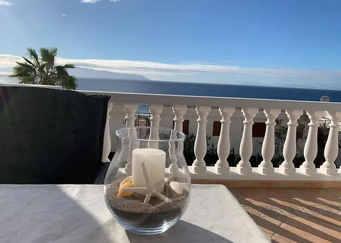 Apartamento Ocean Pearl, Luxuriöses Haus, Meerblick, Große Sonnenterrasse, Teneriffa Süd, Gigantes, 600m Zum Strand, 200m Zum Ort, Ruhig Acantilado de los Gigantes