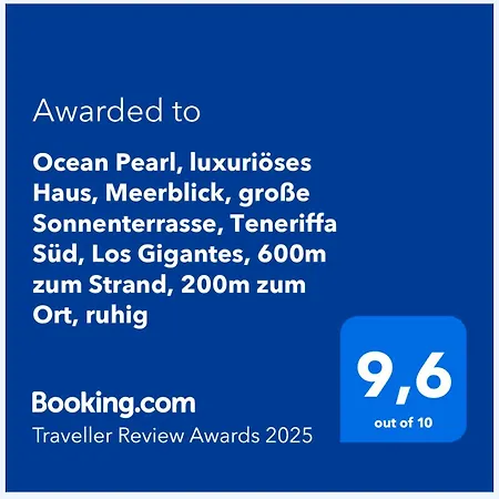 Ocean Pearl, Luxurioeses Haus, Meerblick, Grosse Sonnenterrasse, Teneriffa Sued, Gigantes, 600m Zum Strand, 200m Zum Ort, Ruhig Lägenhet Acantilado de los Gigantes